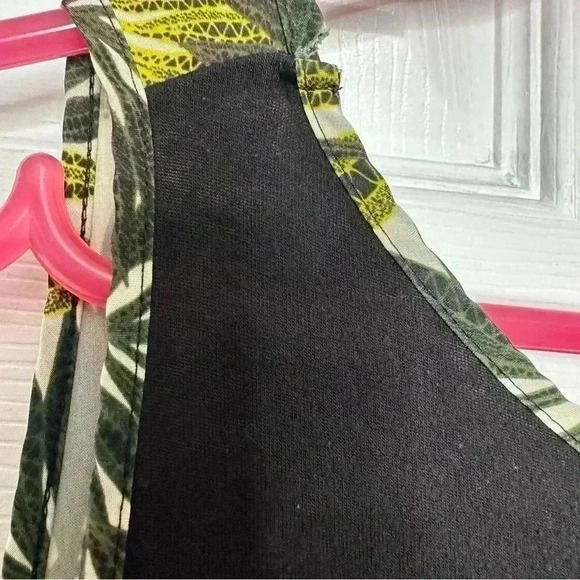 George Tank Top Sleeveless Leaves Yellow, Black, & Green Size XXL - Picture 16 of 16
